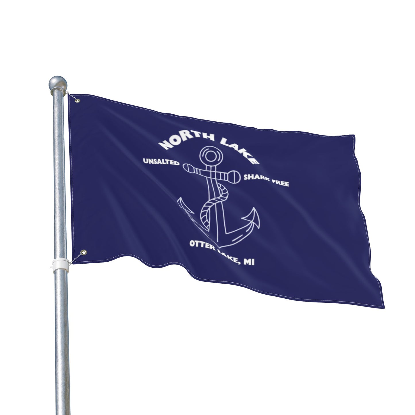 North Lake Flag — Double-Sided Anchor Graphic