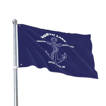 North Lake Flag — Double-Sided Anchor Graphic