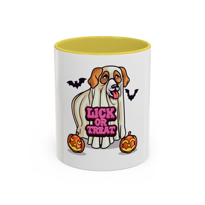 Ceramic Mug (11oz & 15oz) - Halloween - Lick or Treat Dog Graphic