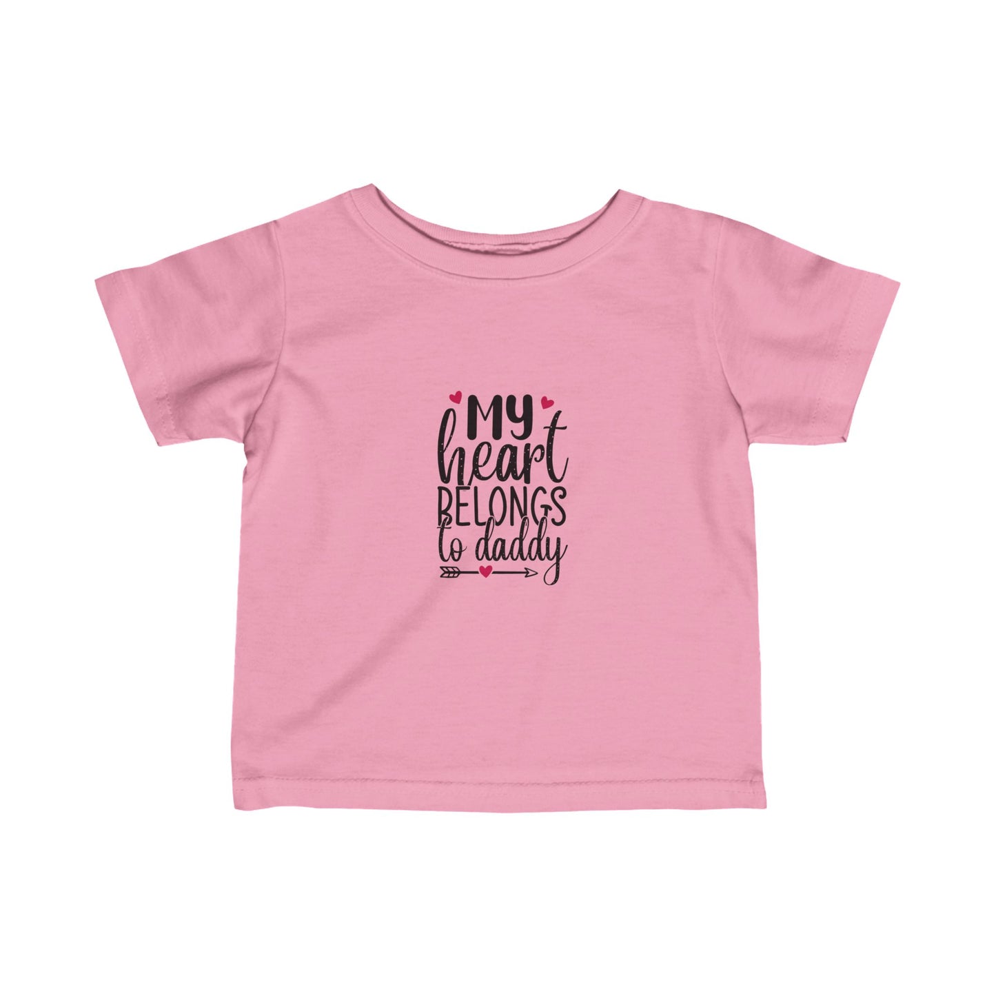 Infant T-shirt: Heart belongs to daddy tshirt