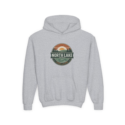 North Lake Youth Sweatshirt (Hoodie) — Vintage Sunset Graphic