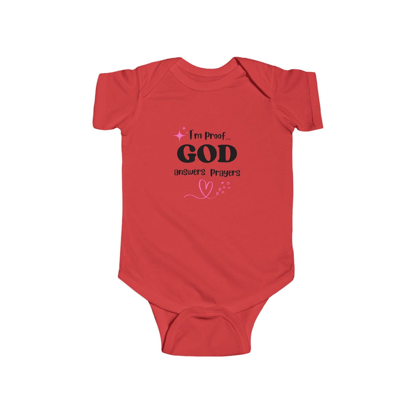 Infant Fine Jersey Onesie: I'm proof...pink star & heart