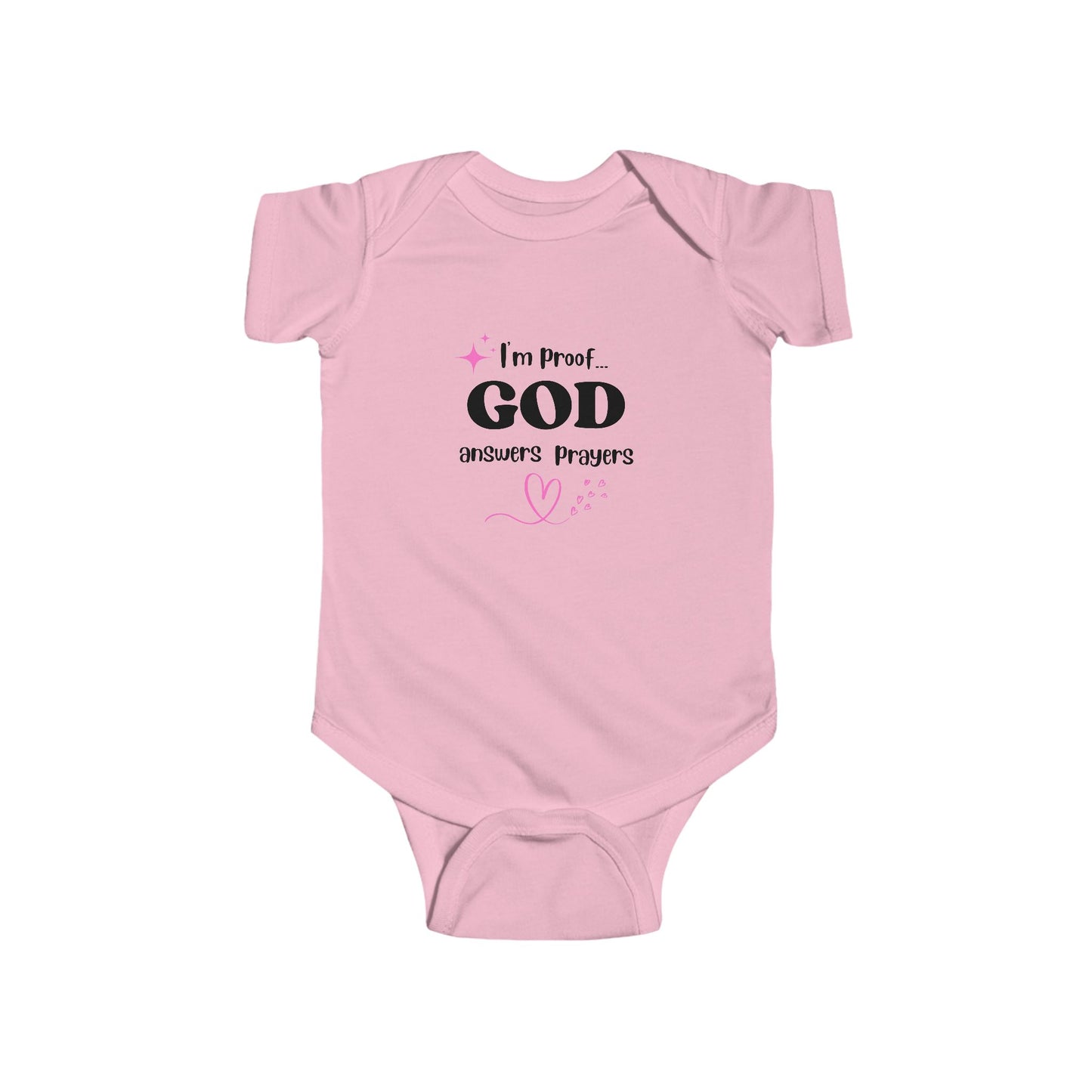 Infant Fine Jersey Onesie: I'm proof...pink star & heart