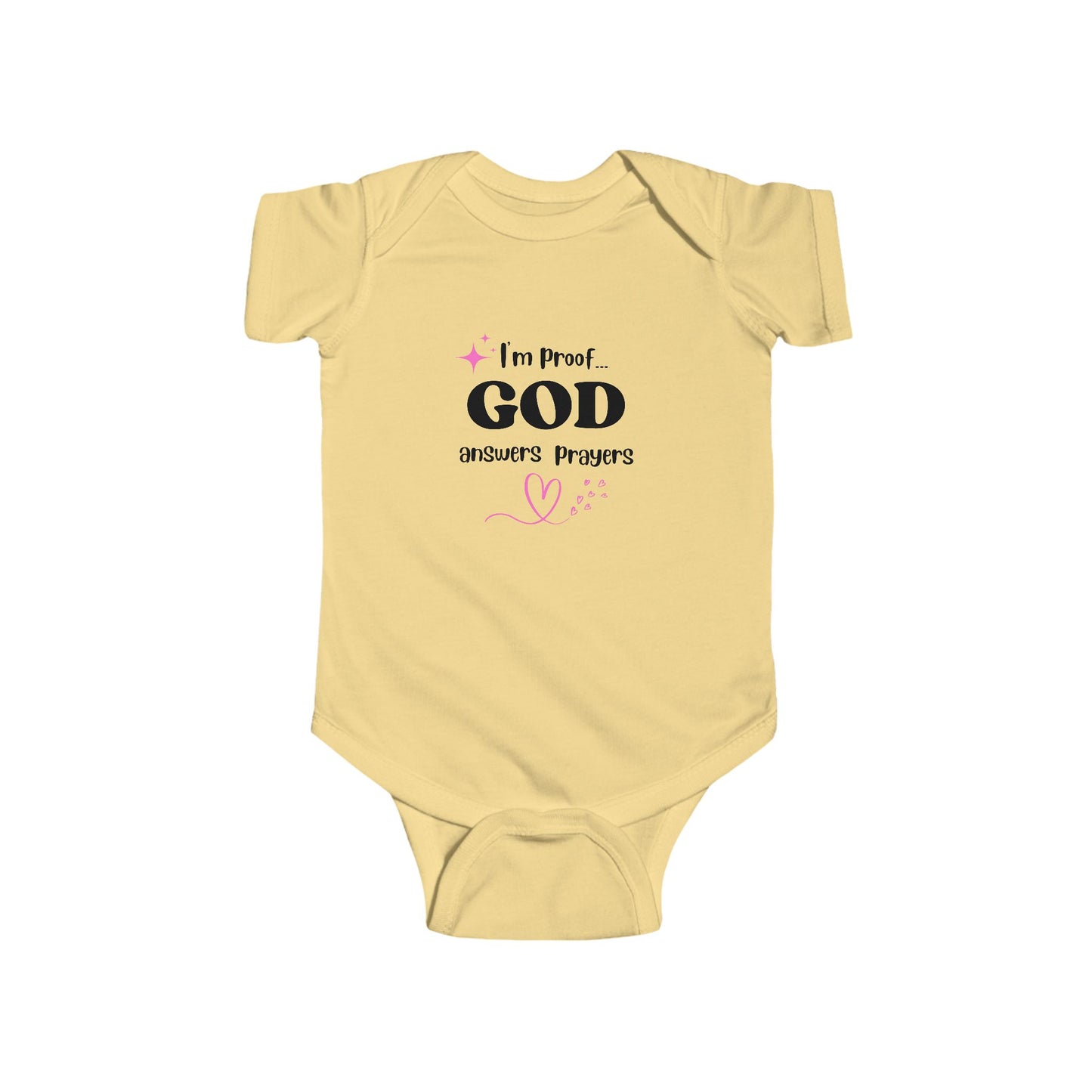 Infant Fine Jersey Onesie: I'm proof...pink star & heart