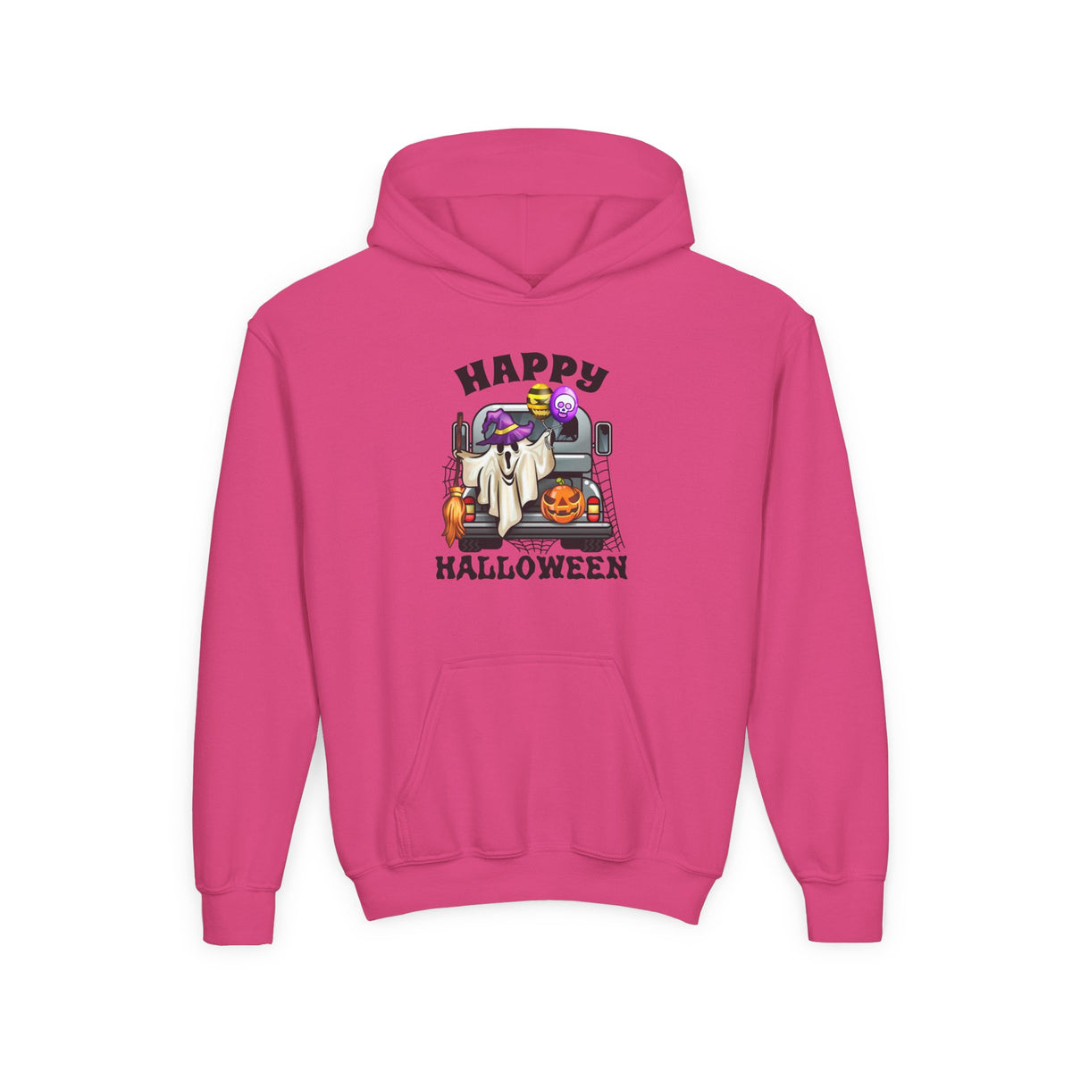 Youth Sweatshirt (Hoodie) - Halloween - Trunk or Treat, Happy Halloween
