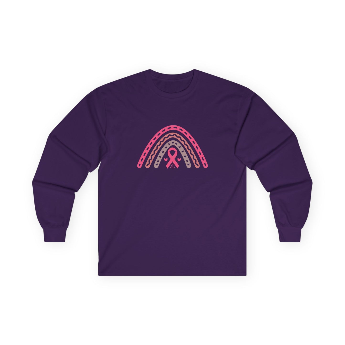 Ultra Cotton Long Sleeve Tee: Southwest Rainbow breast cancer