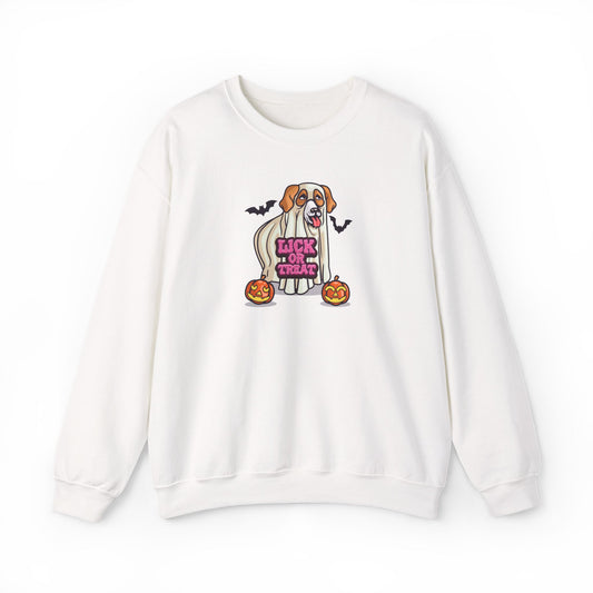 Unisex Heavy Blend Sweatshirt (Crewneck) - Halloween - Lick or Treat Dog Graphic