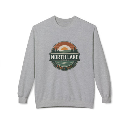 North Lake Sweatshirt (Crewneck) - Vintage Sunset Graphic