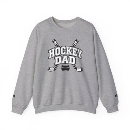 Hockey Dad Sweatshirt (Crewneck) — Personalized Player Name & Number | Travel Hockey Gift