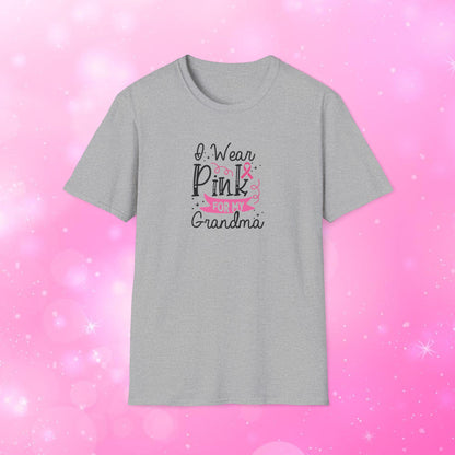 Unisex Short Sleeve T-Shirt – Breast Cancer - I Wear Pink For My Grandma