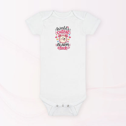 Infant / Toddler Onesie® – World's Cutest Alarm Clock (Girl)