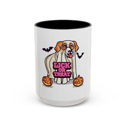Ceramic Mug (11oz & 15oz) - Halloween - Lick or Treat Dog Graphic
