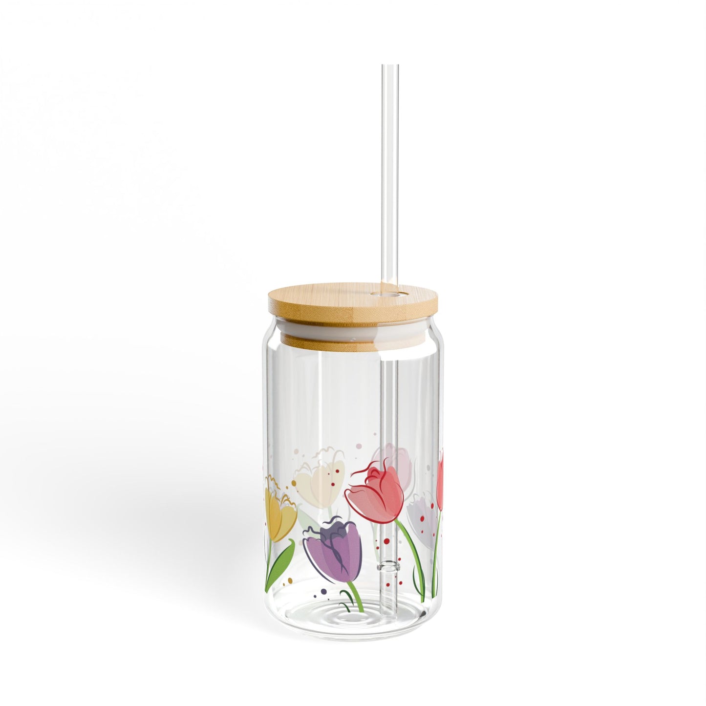 Floral Sipper Glass, Tulips