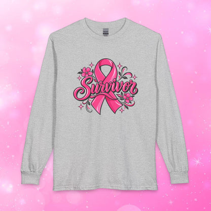 Unisex Long Sleeve T-Shirt - Breast Cancer - Survivor