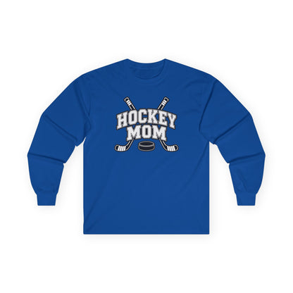 Hockey Mom Long Sleeve T-Shirt — Personalized Player Name & Number | Travel Hockey Gift
