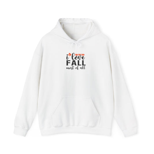 Unisex Heavy Blend™ Hooded Sweatshirt: I love fall most of all