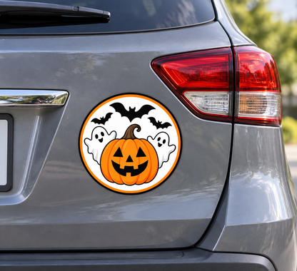 Car Magnet — Halloween - Pumpkin, Ghosts & Bats