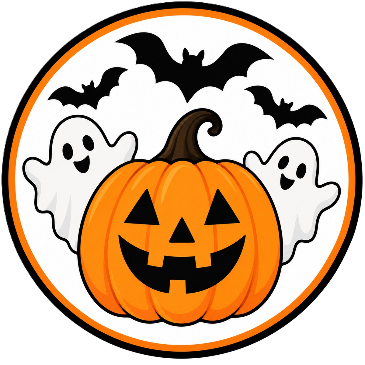 Car Magnet — Halloween - Pumpkin, Ghosts & Bats