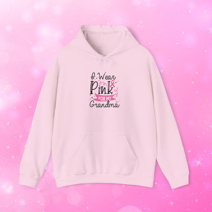 Unisex Heavy Weight Sweatshirt (Hoodie) - Breast Cancer - I Wear Pink for My Grandma