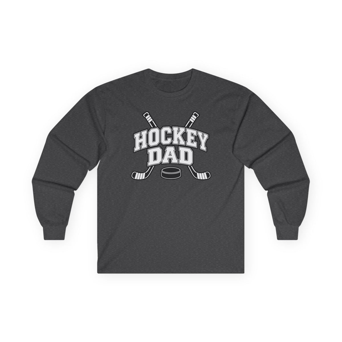 Hockey Dad Long Sleeve T-Shirt — Personalized Player Name & Number | Travel Hockey Gift