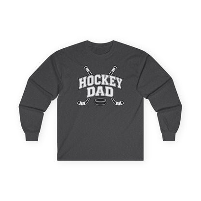 Hockey Dad Long Sleeve T-Shirt — Personalized Player Name & Number | Travel Hockey Gift