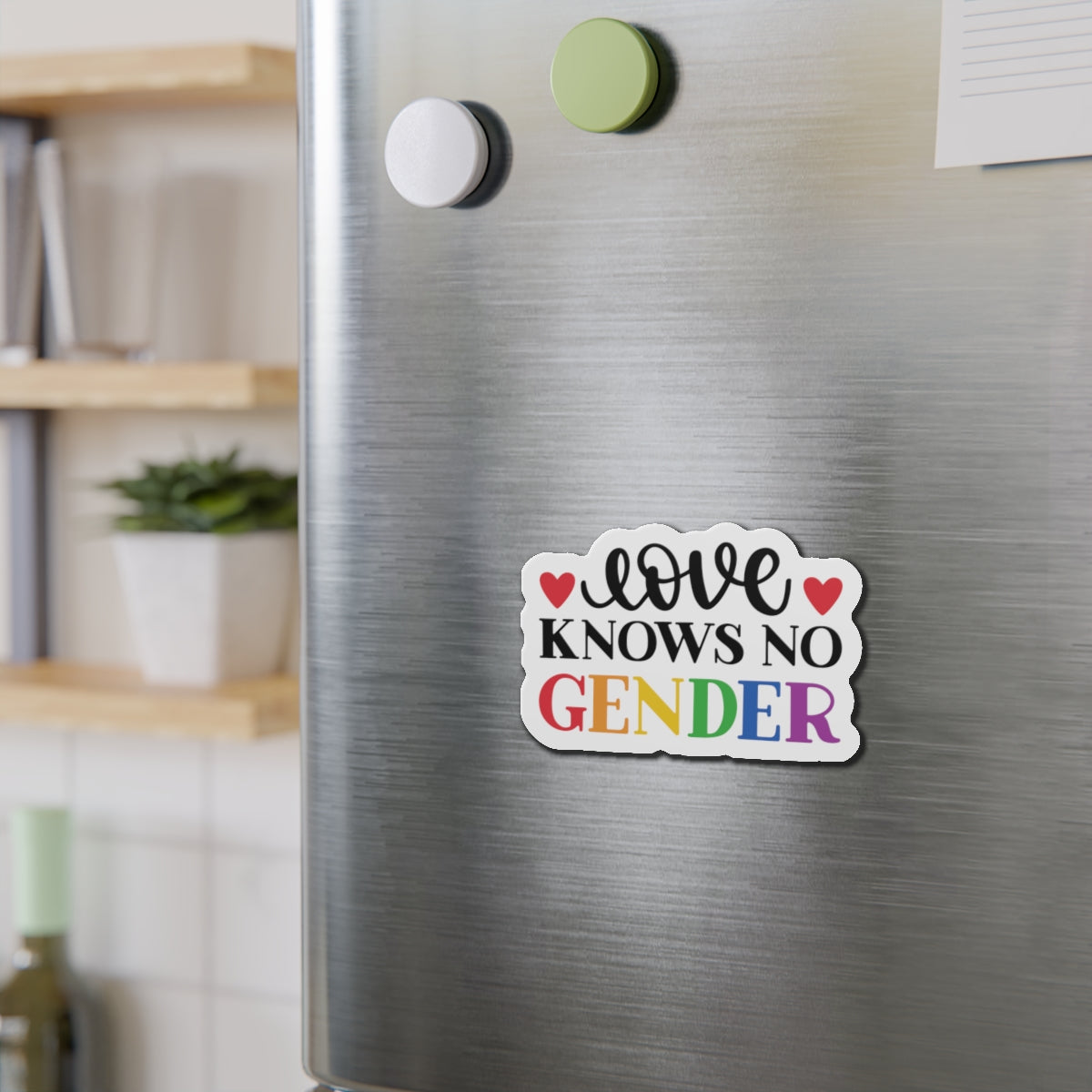 Die-Cut Magnet: Loves Knows No Gender