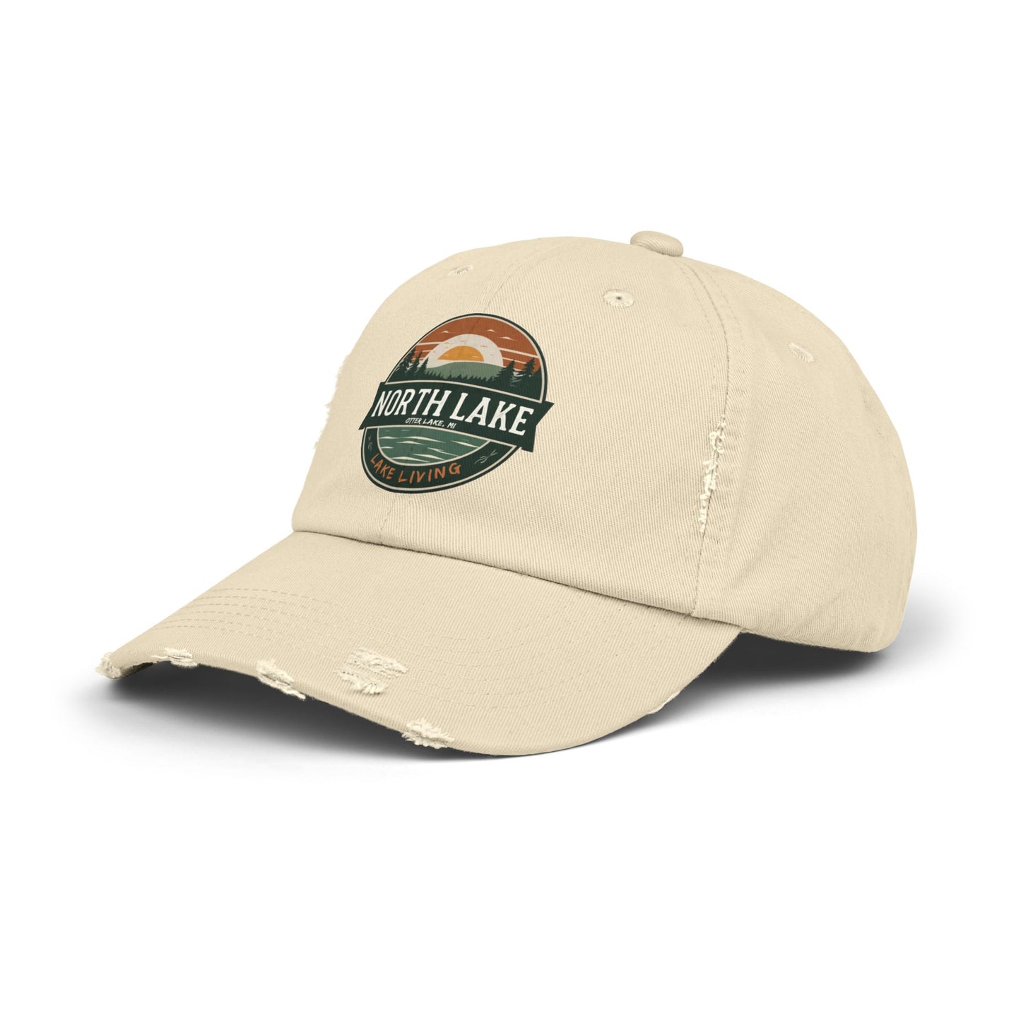 North Lake Distressed Cap — Vintage Lake Living Baseball Hat