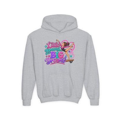 Girls Gymnastics Sweatshirt (Hoodie), Youth — Little Gymnast Big Dreams