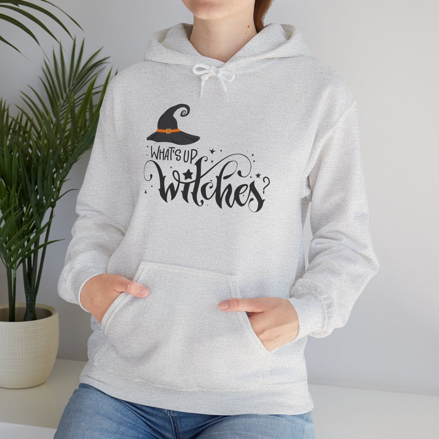 Unisex Heavy Weight Sweatshirt (Hoodie) - Halloween - What's Up Witches?