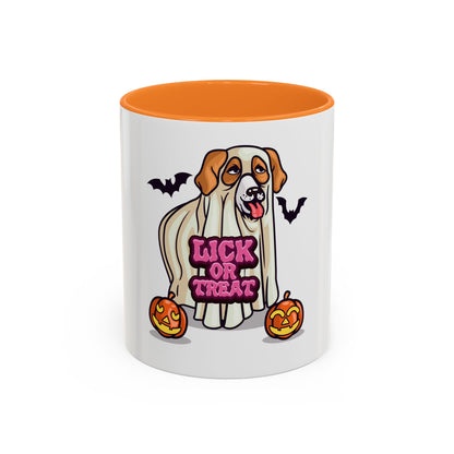 Ceramic Mug (11oz & 15oz) - Halloween - Lick or Treat Dog Graphic