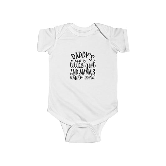 Infant Fine Jersey Onesie: Daddys girl, mamas world onesie