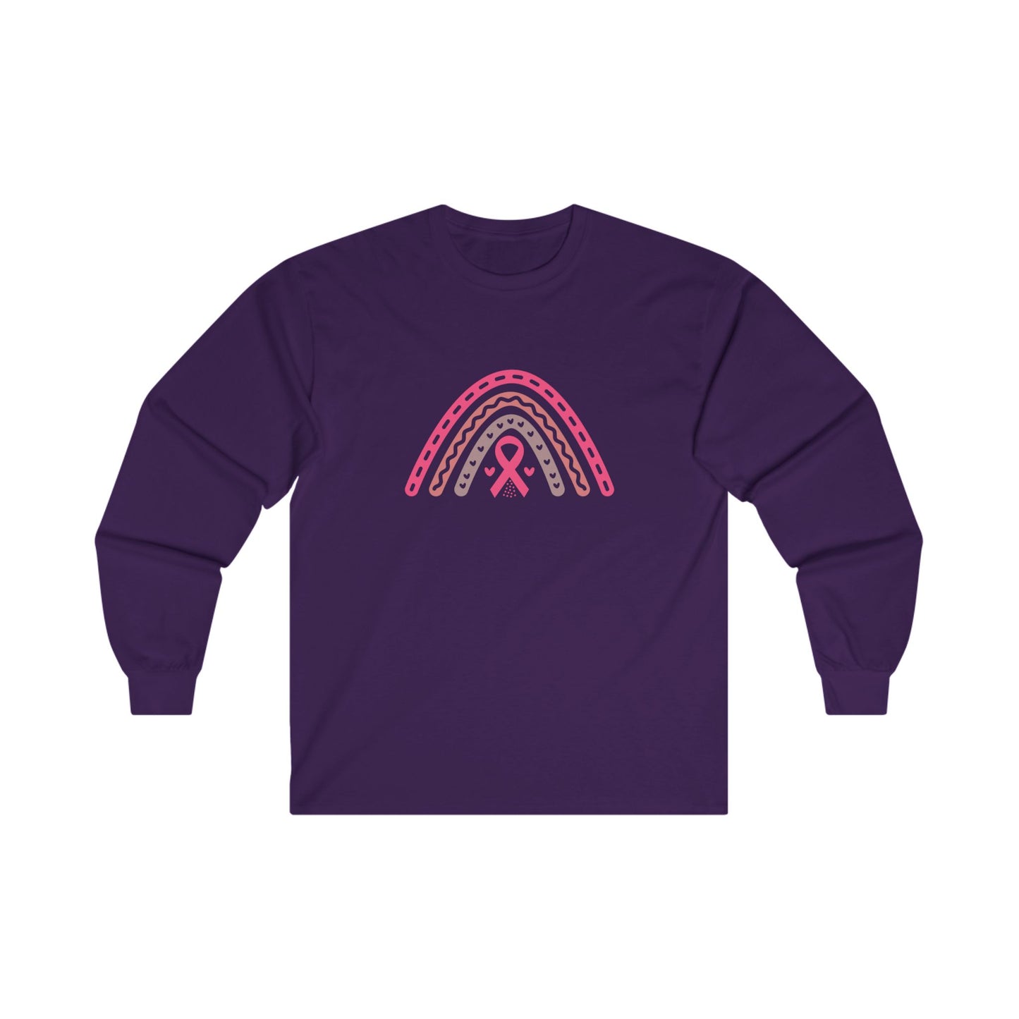 Ultra Cotton Long Sleeve T-Shirt: Southwest Rainbow breast cancer