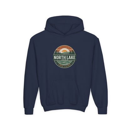 North Lake Youth Sweatshirt (Hoodie) — Vintage Sunset Graphic
