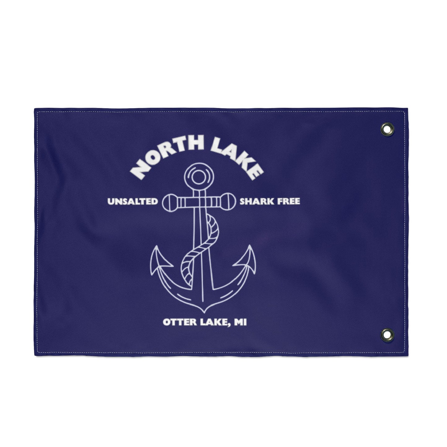 North Lake Flag — Double-Sided Anchor Graphic