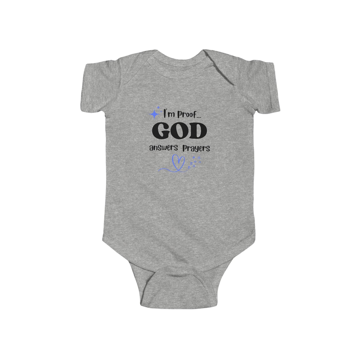 Infant Fine Jersey Onesie: I'm proof...blue star & heart