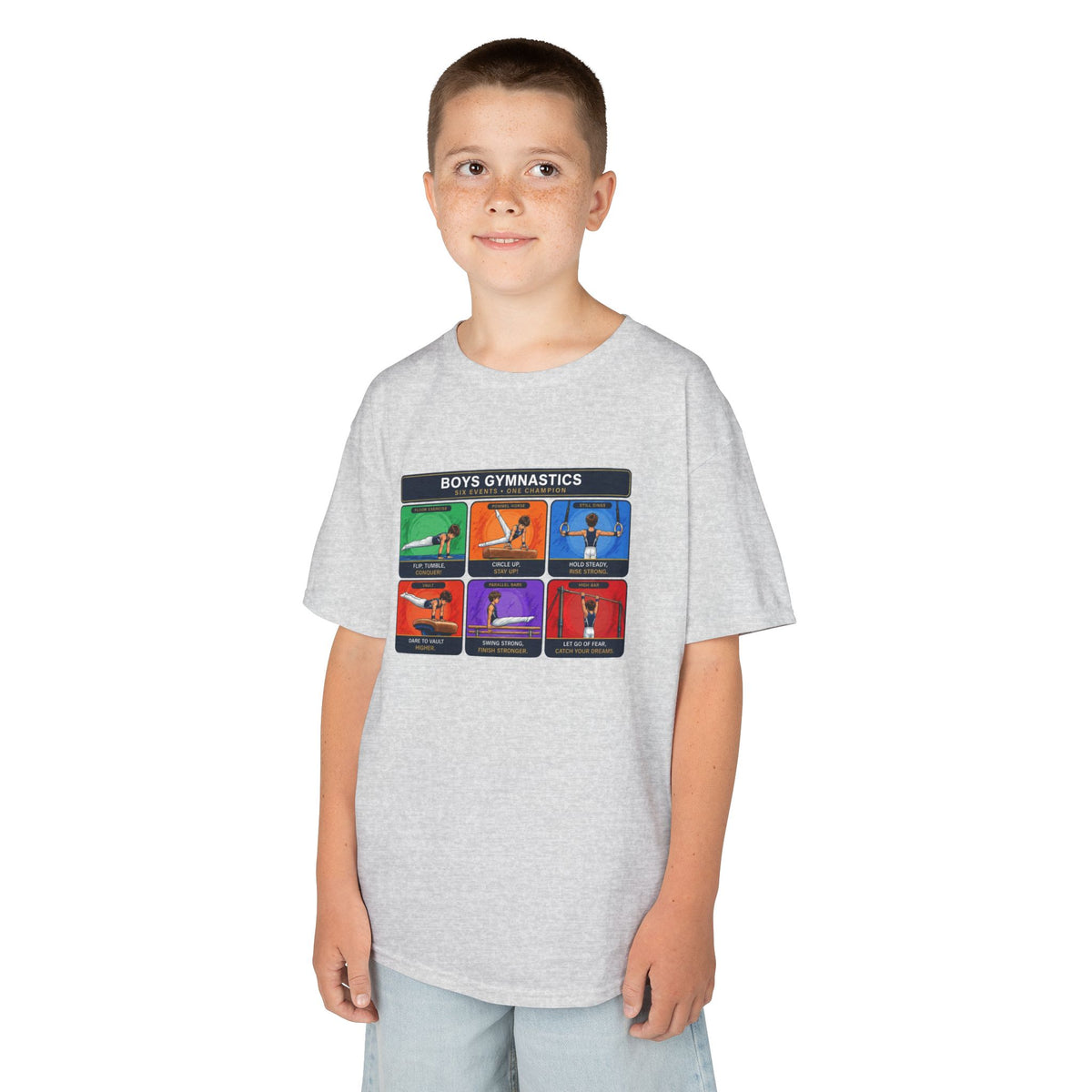 Boys Gymnastics T-Shirt | Six Events One Champion Shirt | Male Gymnast Gift