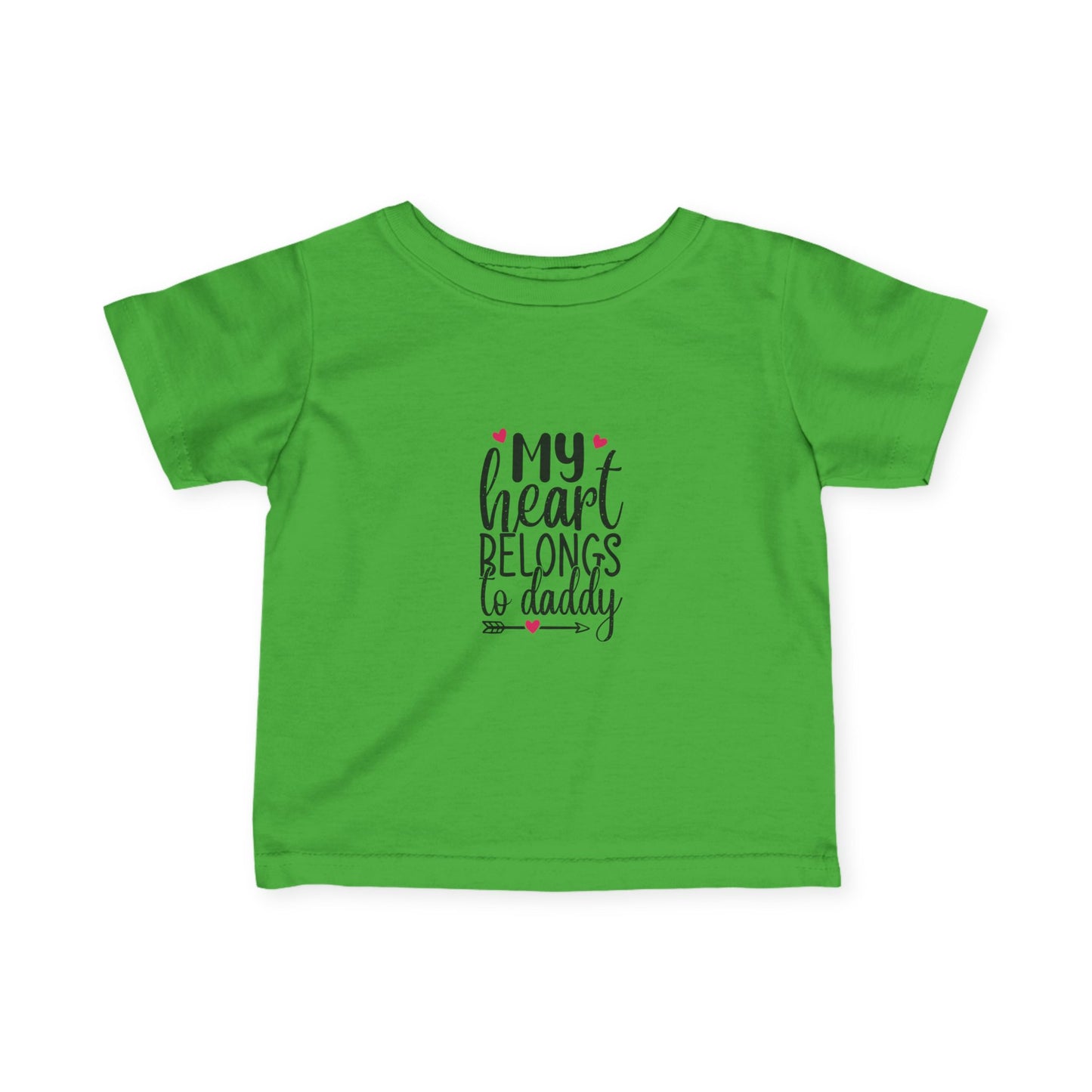 Infant T-shirt: Heart belongs to daddy tshirt