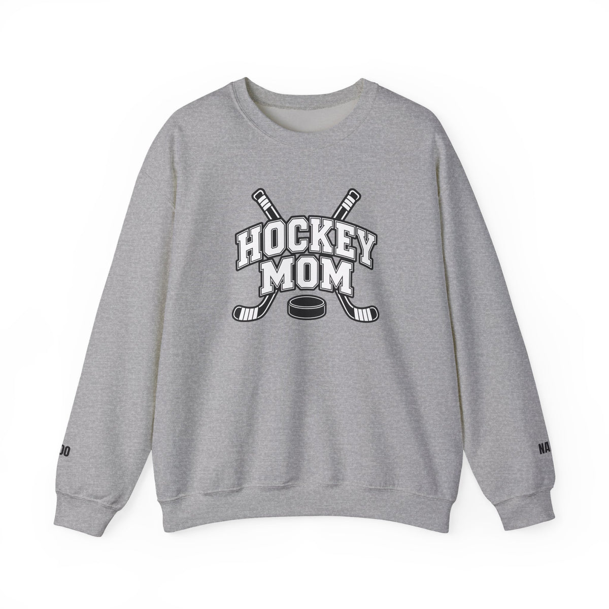 Hockey Mom Sweatshirt (Crewneck) — Personalized Player Name & Number | Travel Hockey Gift