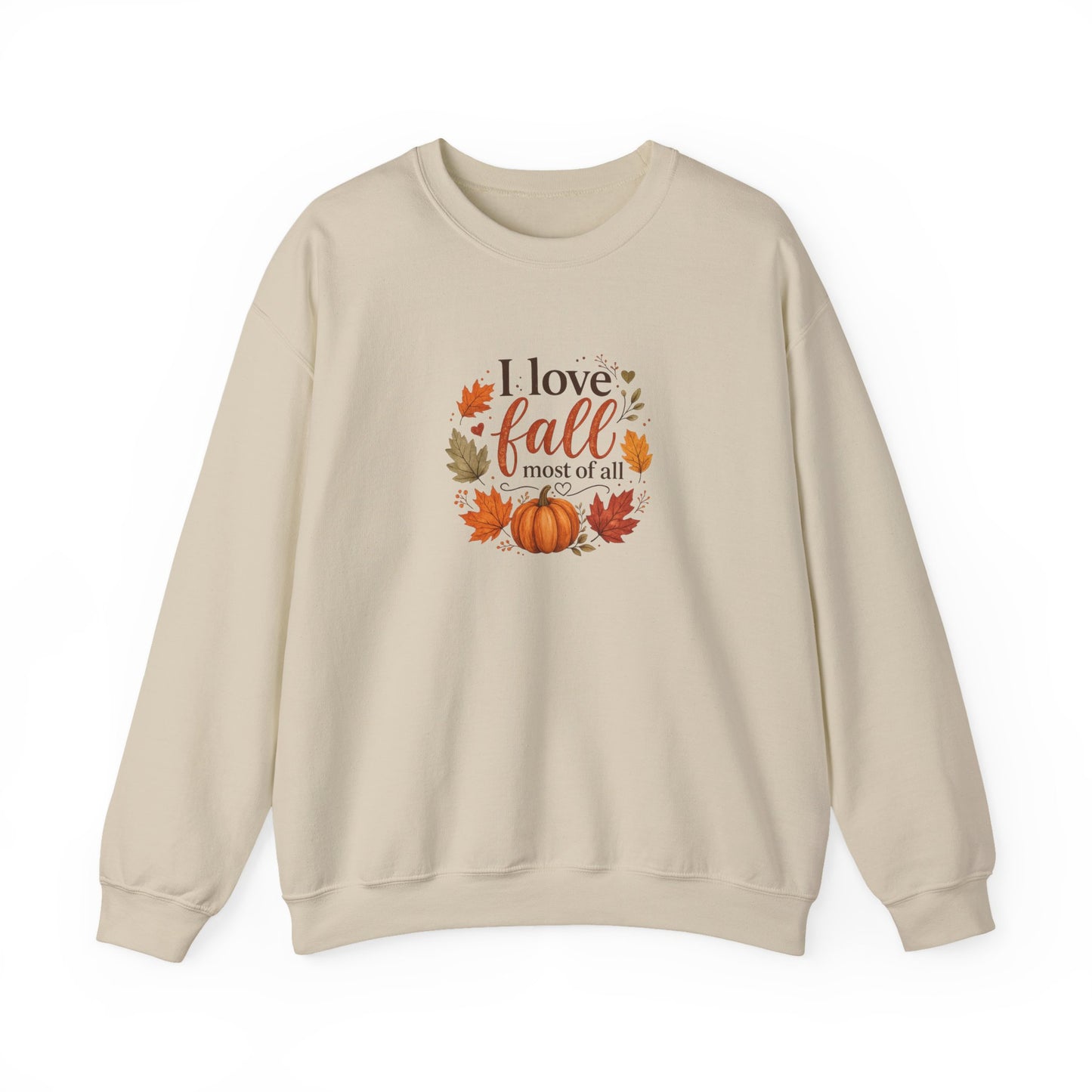 Fall Sweatshirt (Crewneck) — I love fall most of all