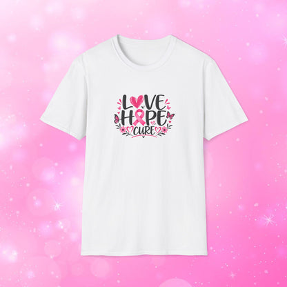Unisex Short Sleeve T-Shirt – Breast Cancer - Love, Hope, Cure
