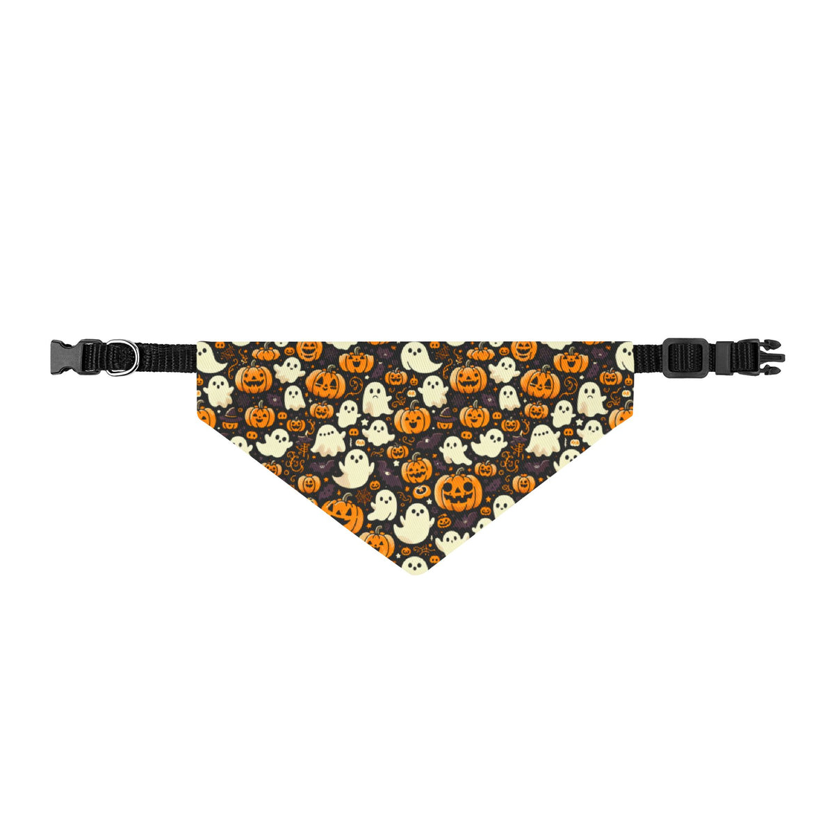 Halloween Clip-On Pet / Dog Bandana — Ghosts and Pumpkins