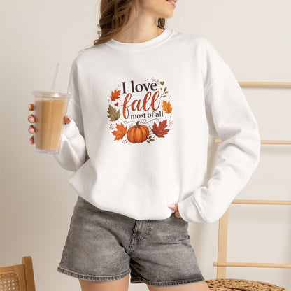 Fall Sweatshirt (Crewneck) — I love fall most of all