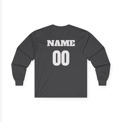 Hockey Dad Long Sleeve T-Shirt — Personalized Player Name & Number | Travel Hockey Gift