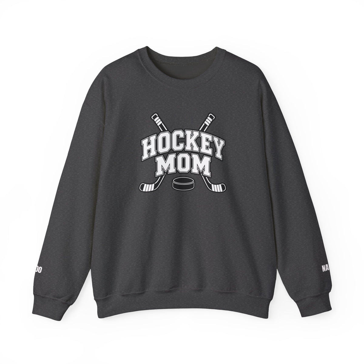 Hockey Mom Sweatshirt (Crewneck) — Personalized Player Name & Number | Travel Hockey Gift