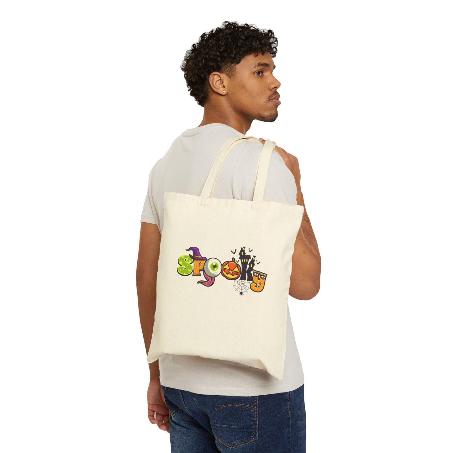 Halloween Canvas Tote Bag: Spooky
