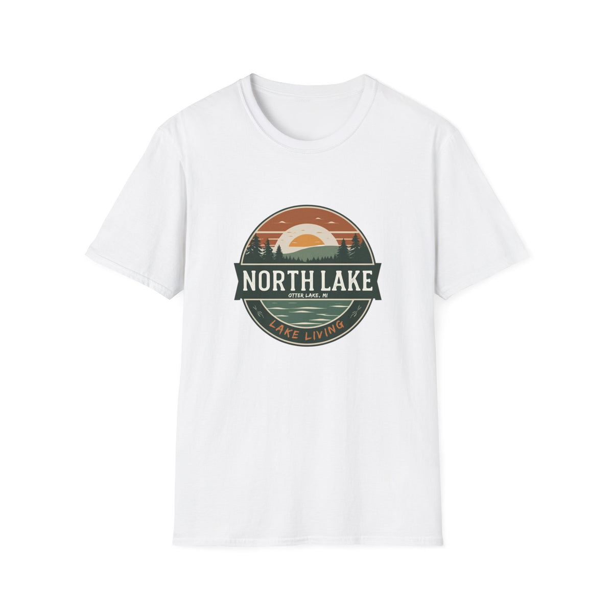 North Lake T-Shirt - Vintage Sunset Graphic