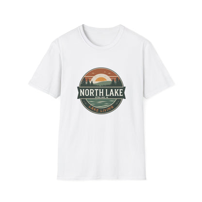 North Lake T-Shirt - Vintage Sunset Graphic