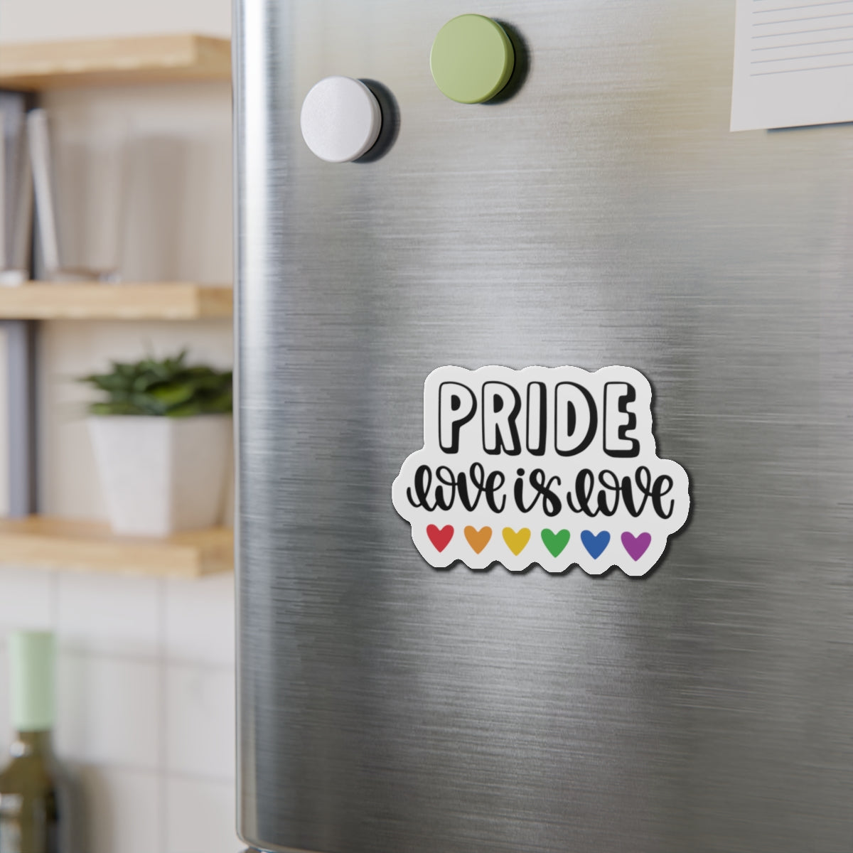 Die-Cut Magnet: Pride, love is love