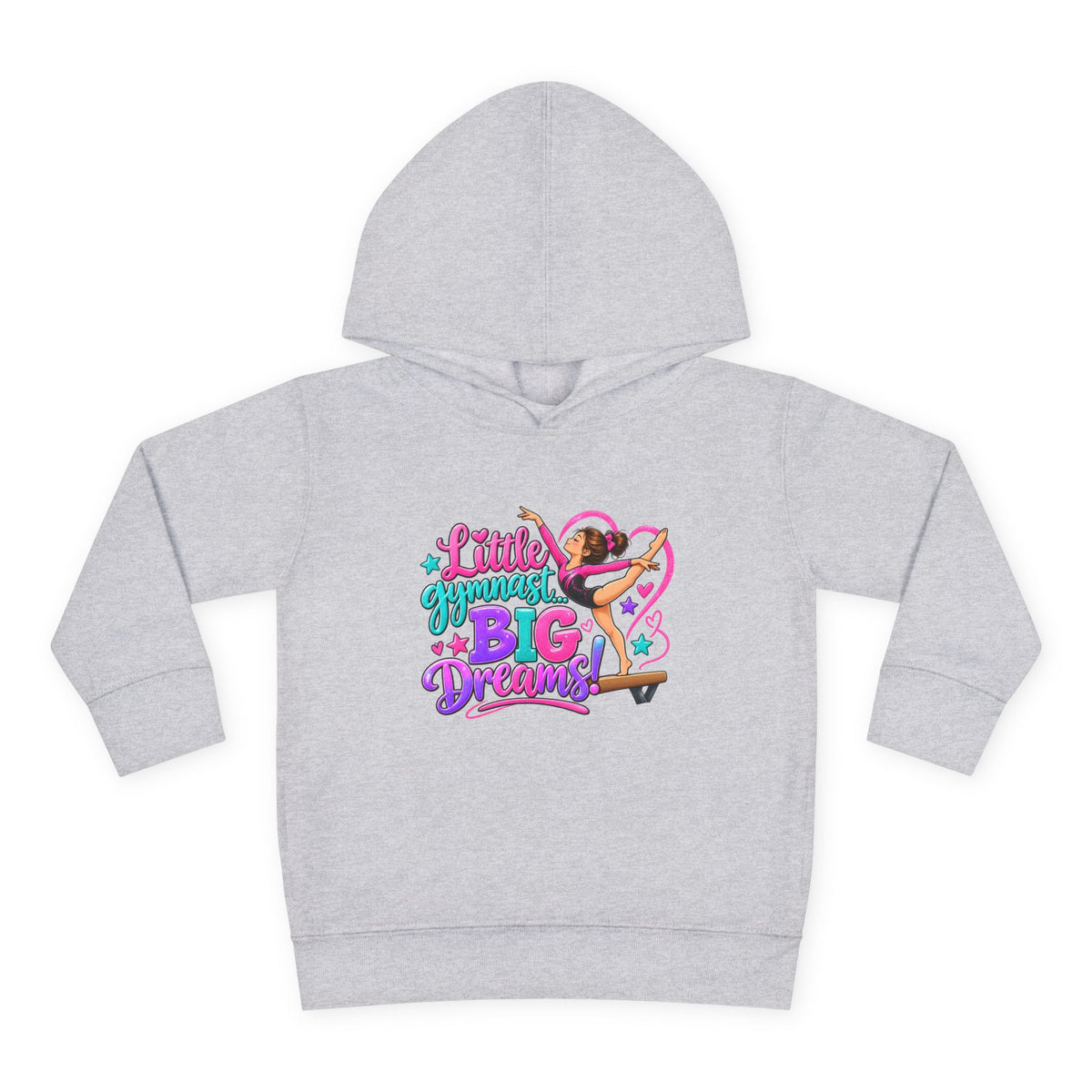 Girls Gymnastics Sweatshirt (Hoodie), Toddler — Little Gymnast, Big Dreams