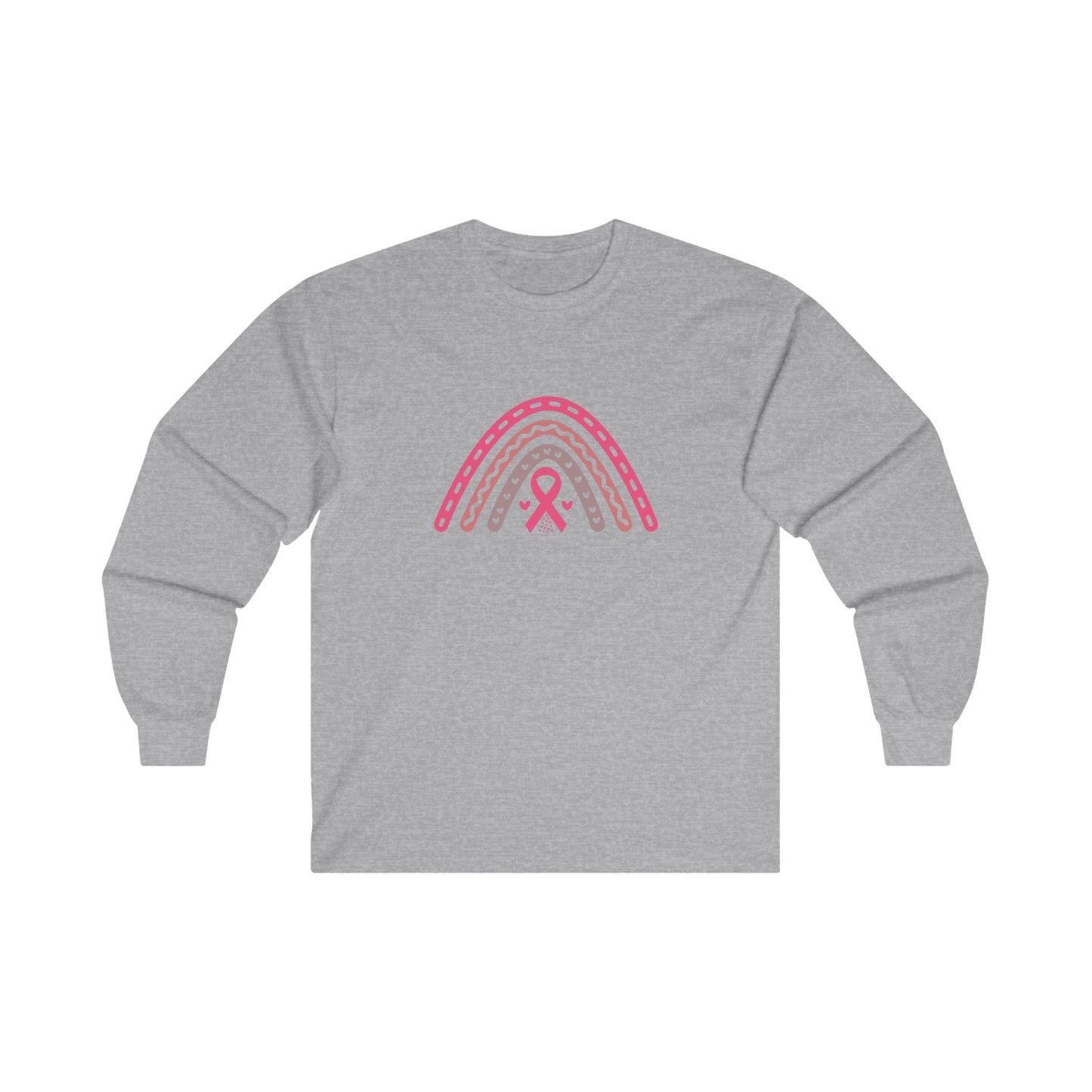 Ultra Cotton Long Sleeve T-Shirt: Southwest Rainbow breast cancer